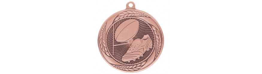 TYPHOON RUGBY MEDAL 50MM - SILVER